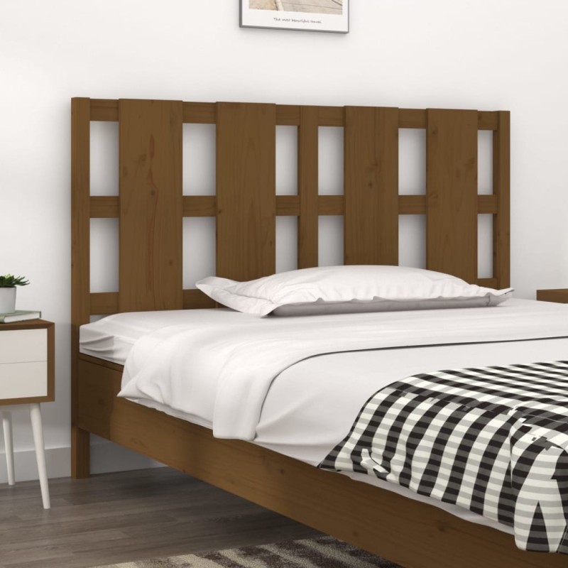 Testiera Letto Miele 145,5x4x100 cm in Legno Massello di Pino Testiera Letto Miele 145,5x4x100 cm in Legno Massello di Pino