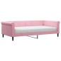 vidaXL Divano Letto con Materasso Rosa 100x200 cm in Velluto vidaXL Divano Letto con Materasso Rosa 100x200 cm in Velluto