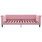 vidaXL Divano Letto con Materasso Rosa 100x200 cm in Velluto vidaXL Divano Letto con Materasso Rosa 100x200 cm in Velluto