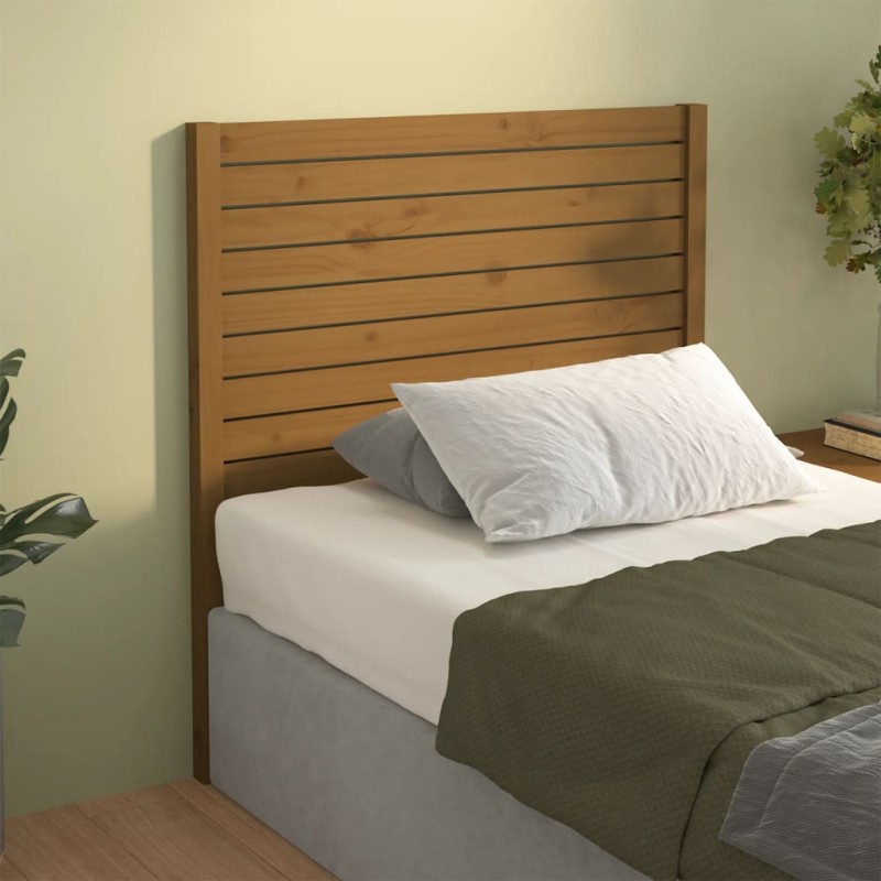 Testiera per Letto Miele 106x4x100 cm in Legno Massello di Pino Testiera per Letto Miele 106x4x100 cm in Legno Massello di Pino