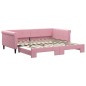 vidaXL Divano Letto con Letto Estraibile Rosa 100x200 cm in Velluto vidaXL Divano Letto con Letto Estraibile Rosa 100x200 cm in Velluto