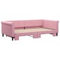 vidaXL Divano Letto con Letto Estraibile Rosa 100x200 cm in Velluto vidaXL Divano Letto con Letto Estraibile Rosa 100x200 cm in Velluto