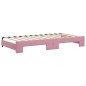 vidaXL Divano Letto con Letto Estraibile Rosa 100x200 cm in Velluto vidaXL Divano Letto con Letto Estraibile Rosa 100x200 cm in Velluto