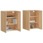 vidaXL Armadietti a Parete 2 pz Rovere Sonoma in Legno Multistrato vidaXL Armadietti a Parete 2 pz Rovere Sonoma in Legno Multistrato