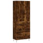 vidaXL Credenza Rovere Fumo 69,5x34x180 cm in Legno Multistrato vidaXL Credenza Rovere Fumo 69,5x34x180 cm in Legno Multistrato