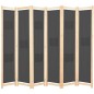vidaXL Divisorio a 6 Pannelli Grigio 240x170x4 cm in Tessuto vidaXL Divisorio a 6 Pannelli Grigio 240x170x4 cm in Tessuto