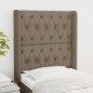 Testiera ad Orecchio Tortora 83x16x118/128 cm in Tessuto Testiera ad Orecchio Tortora 83x16x118/128 cm in Tessuto