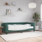 vidaXL Divano Letto con Materasso Verde Scuro 100x200 cm in Velluto vidaXL Divano Letto con Materasso Verde Scuro 100x200 cm in Velluto