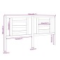 Testiera per Letto Bianca 166x4x100cm in Legno Massello di Pino Testiera per Letto Bianca 166x4x100cm in Legno Massello di Pino
