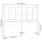 Testiera per Letto 155,5x4x100 cm in Legno Massello di Pino Testiera per Letto 155,5x4x100 cm in Legno Massello di Pino