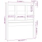 Testiera per Letto Miele 80,5x4x100cm in Legno Massello di Pino Testiera per Letto Miele 80,5x4x100cm in Legno Massello di Pino