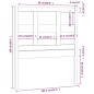 Testiera per Letto 105,5x4x100 cm in Legno Massello di Pino Testiera per Letto 105,5x4x100 cm in Legno Massello di Pino