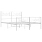 vidaXL Giroletto con Testiera e Pediera Metallo Bianco 120x200 cm vidaXL Giroletto con Testiera e Pediera Metallo Bianco 120x200 cm