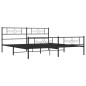 vidaXL Giroletto con Testiera e Pediera Metallo Nero 180x200 cm vidaXL Giroletto con Testiera e Pediera Metallo Nero 180x200 cm