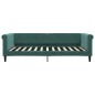 vidaXL Divano Letto con Letto Estraibile Verde Scuro 100x200cm Velluto vidaXL Divano Letto con Letto Estraibile Verde Scuro 100x200cm Velluto