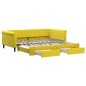 vidaXL Divano Letto Estraibile con Cassetti Giallo 100x200cm Velluto vidaXL Divano Letto Estraibile con Cassetti Giallo 100x200cm Velluto