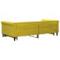 vidaXL Divano Letto Estraibile con Cassetti Giallo 100x200cm Velluto vidaXL Divano Letto Estraibile con Cassetti Giallo 100x200cm Velluto