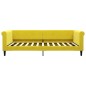 vidaXL Divano Letto Estraibile con Cassetti Giallo 100x200cm Velluto vidaXL Divano Letto Estraibile con Cassetti Giallo 100x200cm Velluto