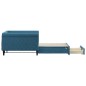 vidaXL Divano Letto Estraibile con Cassetti Blu 100x200 cm in Velluto vidaXL Divano Letto Estraibile con Cassetti Blu 100x200 cm in Velluto