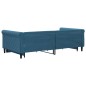 vidaXL Divano Letto Estraibile con Cassetti Blu 100x200 cm in Velluto vidaXL Divano Letto Estraibile con Cassetti Blu 100x200 cm in Velluto