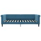 vidaXL Divano Letto Estraibile con Cassetti Blu 100x200 cm in Velluto vidaXL Divano Letto Estraibile con Cassetti Blu 100x200 cm in Velluto