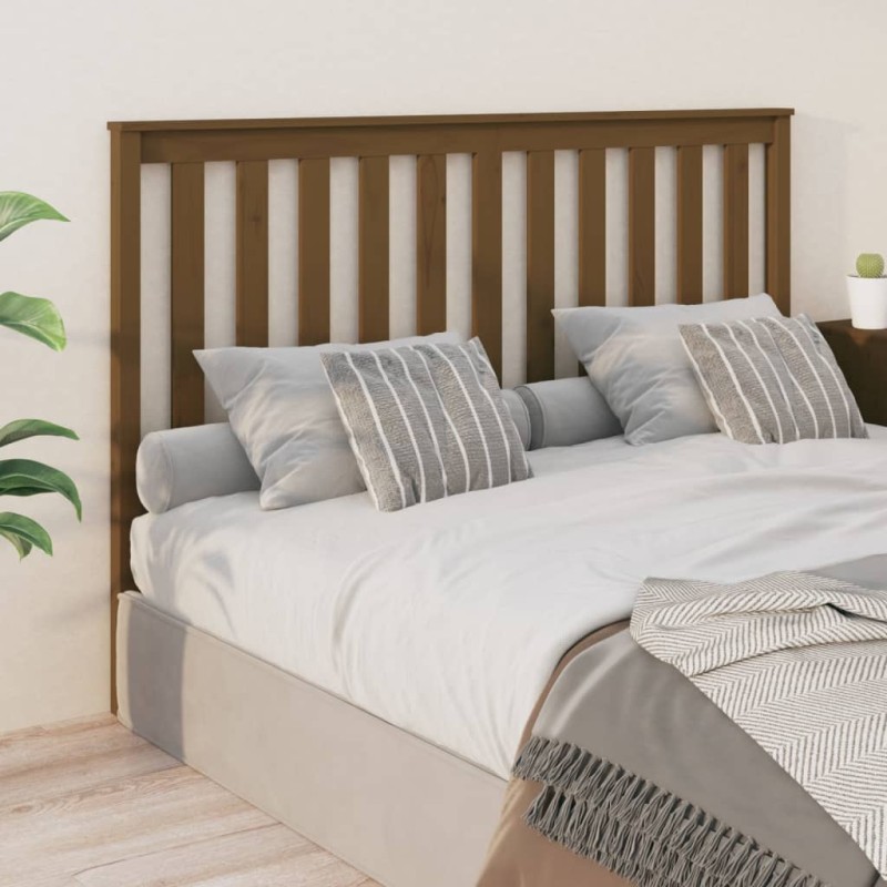 Testiera per Letto Miele 156x6x101 cm in Legno Massello di Pino Testiera per Letto Miele 156x6x101 cm in Legno Massello di Pino