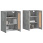 vidaXL Armadietti a Parete 2 pz Grigio Cemento in Legno Multistrato vidaXL Armadietti a Parete 2 pz Grigio Cemento in Legno Multistrato