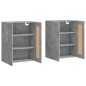 vidaXL Armadietti a Parete 2 pz Grigio Cemento in Legno Multistrato vidaXL Armadietti a Parete 2 pz Grigio Cemento in Legno Multistrato