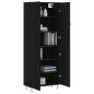 vidaXL Credenza Nera 69,5x34x180 cm in Legno Multistrato vidaXL Credenza Nera 69,5x34x180 cm in Legno Multistrato