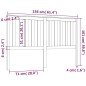 Testiera per Letto Miele 156x6x101 cm in Legno Massello di Pino Testiera per Letto Miele 156x6x101 cm in Legno Massello di Pino