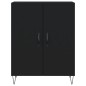 vidaXL Credenza Nera 69,5x34x180 cm in Legno Multistrato vidaXL Credenza Nera 69,5x34x180 cm in Legno Multistrato