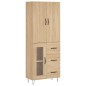 vidaXL Credenza Rovere Sonoma 69,5x34x180 cm in Legno Multistrato vidaXL Credenza Rovere Sonoma 69,5x34x180 cm in Legno Multistrato