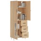 vidaXL Credenza Rovere Sonoma 69,5x34x180 cm in Legno Multistrato vidaXL Credenza Rovere Sonoma 69,5x34x180 cm in Legno Multistrato