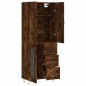vidaXL Credenza Rovere Fumo  69,5x34x180 cm in Legno Multistrato