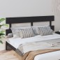 Testiera per Letto Nera 184x3x81 cm in Legno Massello di Pino Testiera per Letto Nera 184x3x81 cm in Legno Massello di Pino