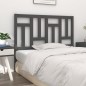 Testiera per Letto Grigia 185,5x4x100 cm Legno Massello di Pino