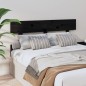 Testiera per Letto Nera 124x3x81 cm in Legno Massello di Pino Testiera per Letto Nera 124x3x81 cm in Legno Massello di Pino