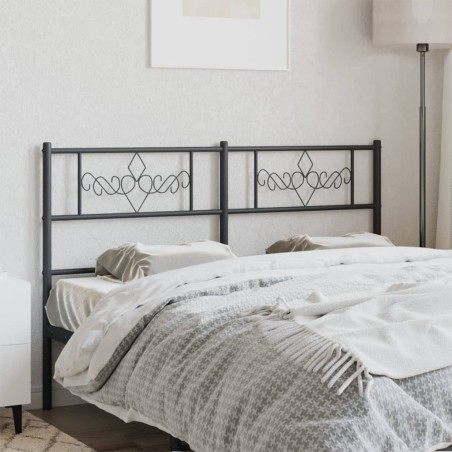 vidaXL Testiera in Metallo Nero 120 cm