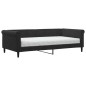 vidaXL Divano Letto con Materasso Nero 100x200 cm in Velluto vidaXL Divano Letto con Materasso Nero 100x200 cm in Velluto