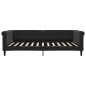 vidaXL Divano Letto con Materasso Nero 100x200 cm in Velluto vidaXL Divano Letto con Materasso Nero 100x200 cm in Velluto