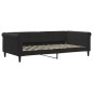 vidaXL Letto da Giorno Nero 100x200 cm in Velluto
