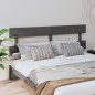 Testiera per Letto Grigia 204x3x81 cm in Legno Massello di Pino Testiera per Letto Grigia 204x3x81 cm in Legno Massello di Pino