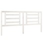 Testiera per Letto Bianca 186x4x100cm in Legno Massello di Pino Testiera per Letto Bianca 186x4x100cm in Legno Massello di Pino