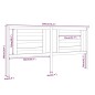Testiera per Letto Bianca 186x4x100cm in Legno Massello di Pino Testiera per Letto Bianca 186x4x100cm in Legno Massello di Pino