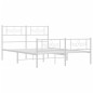 vidaXL Giroletto con Testiera e Pediera Metallo Bianco 160x200 cm vidaXL Giroletto con Testiera e Pediera Metallo Bianco 160x200 cm