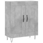 vidaXL Credenza Grigio Cemento 69,5x34x180 cm in Legno Multistrato vidaXL Credenza Grigio Cemento 69,5x34x180 cm in Legno Multistrato