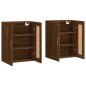 vidaXL Armadietti a Parete 2 pz Rovere Marrone in Legno Multistrato vidaXL Armadietti a Parete 2 pz Rovere Marrone in Legno Multistrato