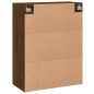 vidaXL Armadietti a Parete 2 pz Rovere Marrone in Legno Multistrato vidaXL Armadietti a Parete 2 pz Rovere Marrone in Legno Multistrato
