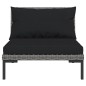 vidaXL Set Divani da Giardino 12pz con Cuscini Polyrattan Grigio Scuro vidaXL Set Divani da Giardino 12pz con Cuscini Polyrattan Grigio Scuro