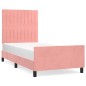vidaXL Giroletto con Testiera Rosa 80x200 cm in Velluto vidaXL Giroletto con Testiera Rosa 80x200 cm in Velluto